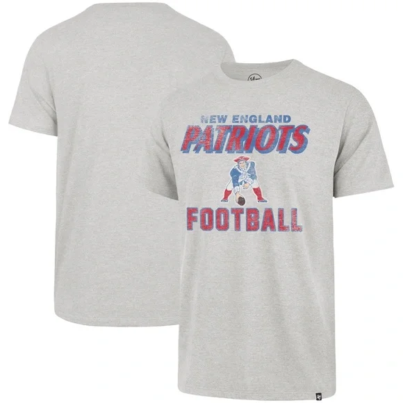 Mens Patriots Gray Dozer Franklin Pat Patriot s/s tee size medium - Picture 1 of 3